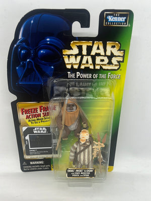 Star Wars Kenner 1997 Power of the Force Ewoks (Wicket & Logray) MOC