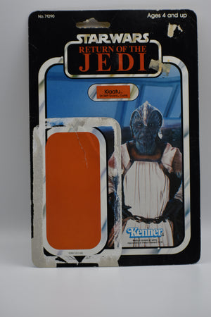 Vintage Kenner Star Wars Figure Card-Back : Jedi Klaatu