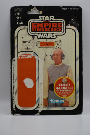 Vintage Kenner Star Wars Figure Card-Back : Empire Lobot (Free 4-Lom Card)
