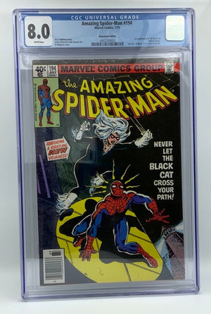 Amazing Spider-Man #194 First Black Cat Newsstand Edition 8.0 CGC