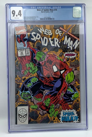 Web of Spider-Man #70 1st Spider-Hulk 9.4 CGC