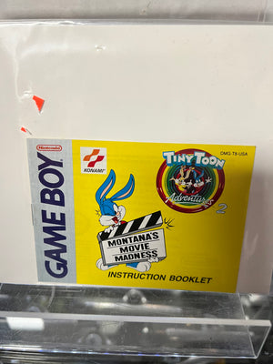 Tiny Toons Montana's Movie Madness Gameboy Instruction Booklet