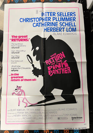 Poster: RETURN OF THE PINK PANTHER Vintage Movie Poster One-Sheet (Folded)