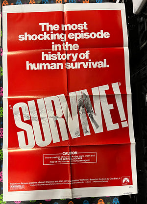 Poster: SURVIVE! Vintage Movie Poster One-Sheet (Folded)