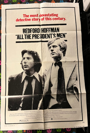 Poster: ALL THE PRESIDENTS MEN Vintage Movie Poster (One-Sheet) (Folded)
