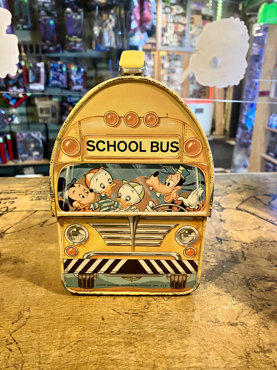 Lunch Box: Walt Disney School Bus 1960s (No Thermos) (Vintage