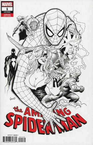 The Amazing Spider-Man #1 Party Sketch Variant Greg Land Black & White Variant (2018 Series)