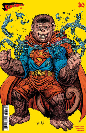 SUPERMAN #13 (2024) CVR F MARIA WOLF APRIL FOOLS BEPPO THE SUPER MONKEY CARD STOCK VAR (HOUSE OF BRAINIAC)