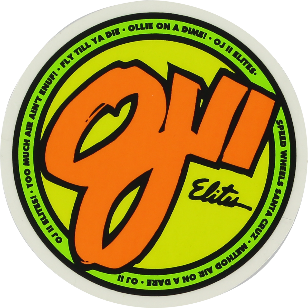Sticker OJ II Elites 3 Speed Wheels OG Logo Fun Box Monster Emporium