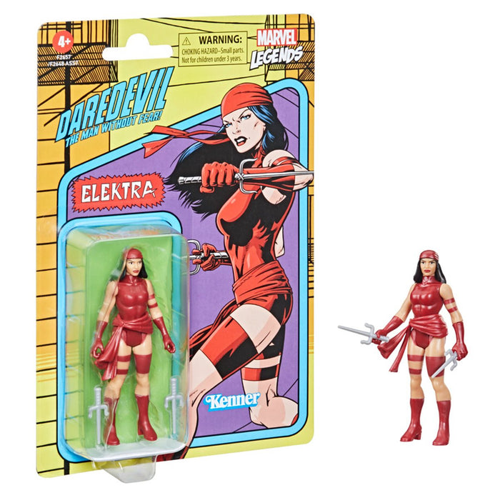 Marvel Legends Retro 3.75" Collection Elektra 3 3/4-Inch Action Figure Mint on Card
