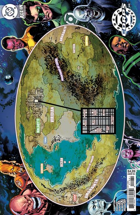 GREEN LANTERN CORPS #10 CVR C TOM DERENICK MAP OF OA CARD STOCK VAR
