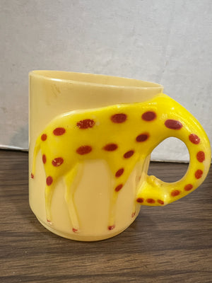 Vintage 1970's Plastic Stackable Zoo Animals Children's Giraffe Cup