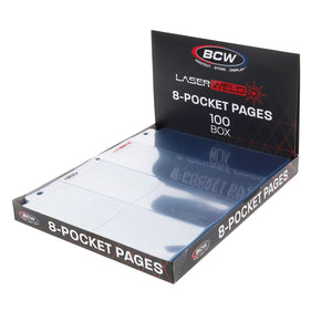 BCW LaserWeld® 8-Pocket Page (100 CT. Box) (Binder Card Pages)