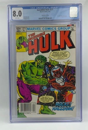 Hulk #271 Newsstand 8.0 CGC 1st Rocket Raccoon