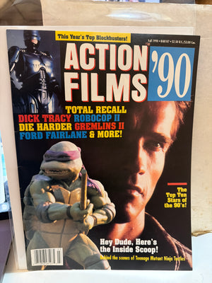 Action Films '90 Magazine Fall 1990 Teenage Mutant Ninja Turtles Movie Cover