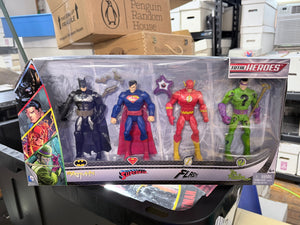 Mattel DC Total Heroes 4-Pack : Batman / Superman / Flash / Riddler / Starro MISB
