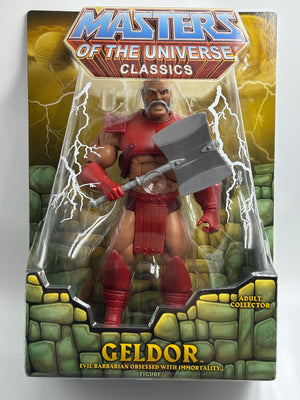 Masters of the Universe MOTU Classics: She-Ra - Geldor (MIB) W/ Mailer & Sticker Sheet