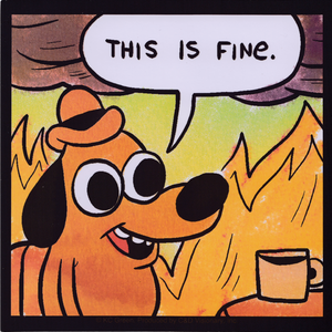 Sticker - KC Green - "This Is Fine" Question Hound