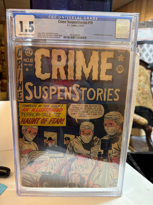 Crime Suspenstories #10  E.C. Comics 1952 CGC 1.5 Cream To Off-White Pages