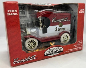 Gearbox Capbell's Soup 1:24 Scale 1912 Model "T" Delivery Car MIB Coin Bank