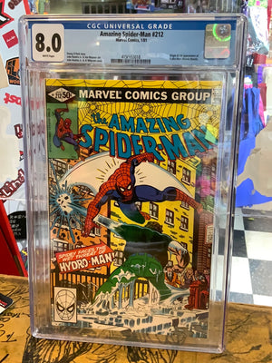 Amazing Spider-Man #212 8.0 CGC 1st Hydro-Man