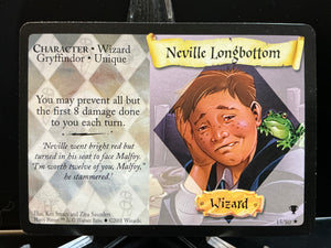 Harry Potter TCG Trading Card Game (2001) : Neville Longbottom (Non-Holo) 18/80