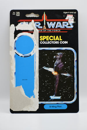 Vintage Kenner Star Wars Figure Card-Back : POTF B-WIng Pilot