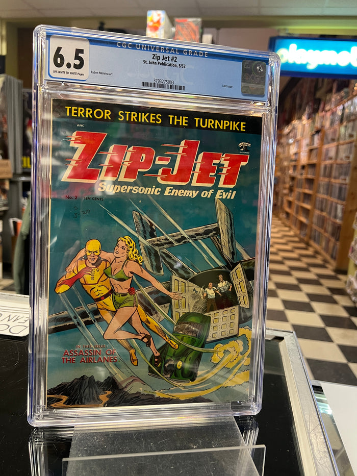 Zip-Jet #2 CGC 6.5 (St John Publication 1953) Ruben Moreia Art