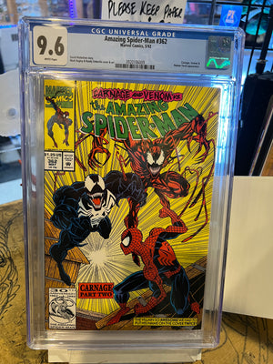 Amazing Spider-Man #362  CGC 9.6 2nd Appearance Of Carnage