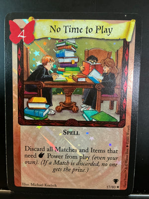 Harry Potter TCG Trading Card Game (2001) : No Time To Play Holofoil 17/80 (Quidditch Cup)