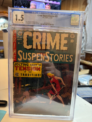 Crime Suspenstories #21  E.C. Comics 1954 CGC 1.5 OW/WH