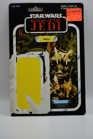 Vintage Kenner Star Wars Figure Card-Back : Jedi Teebo