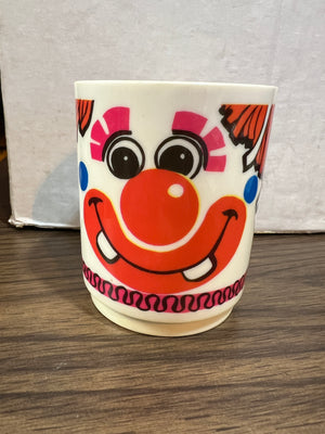 Vintage 70's DEKA Clown Mug