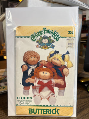 Cabbage Patch Kids : Butterick Clothes Pattern 353 Sailor