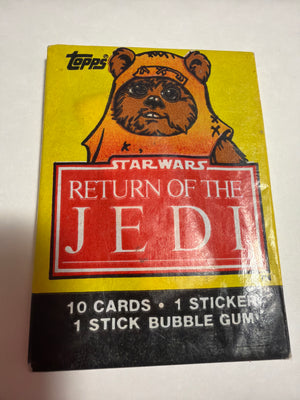 Star Wars : Return of the Jedi (Topps 1983) Series 2 Vintage Wax Pack : Ewok