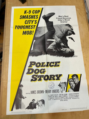 Police Dog Story  :  Folded Original Movie Poster 1961