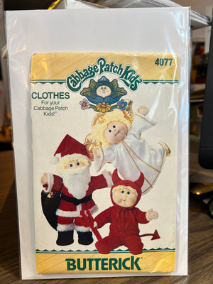 Cabbage Patch Kids : Butterick Clothes Pattern 4077 Angel / Devil / Santa