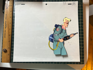Real Ghostbusters! Original Cel Artwork 56 (A-8) Egon w/ Sketch Background