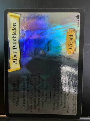 Harry Potter TCG Trading Card Game (2001) : Albus Dumbledore Hologram 1/80