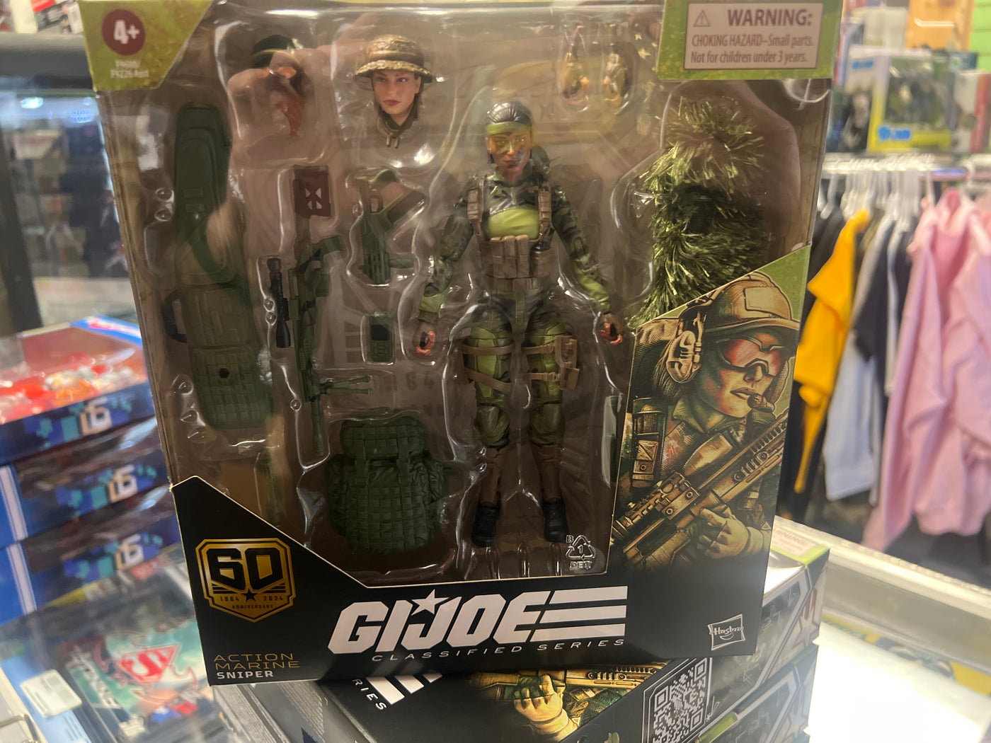 G.I. Joe Classified Series Figurine de collection 60e anniversaire de la marine - Sniper, 15,2 cm avec costume de Ghillie et 19 accessoires | G.I. Joe Classified Figurine d'action 60e anniversaire de G.I. Joe Classified Series Figurine de collection 60e anniversaire de la marine - Sniper, 15,2 cm avec costume de Ghillie et 19 accessoires | G.I. Joe Classified Figurine d'action 60e anniversaire de
