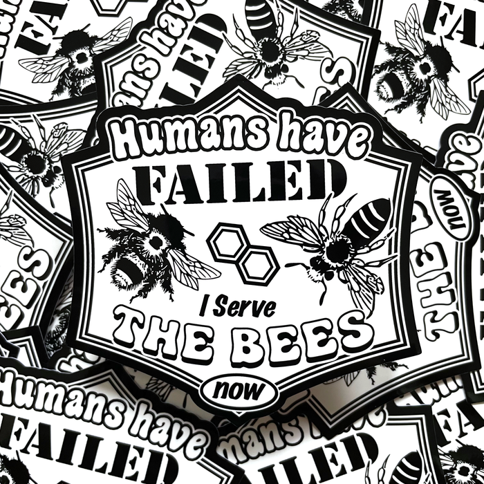 "I Serve The Bees Now" Vinyl Sticker by Arcane Bullshit