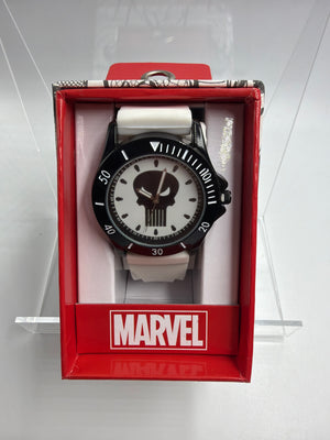 Accutime : Marvel Punisher Watch - White Band (New in Package, Dead Battery) NOS