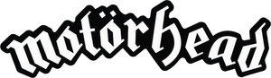 Sticker: Motorhead - Black And White Logo (2" x 7")