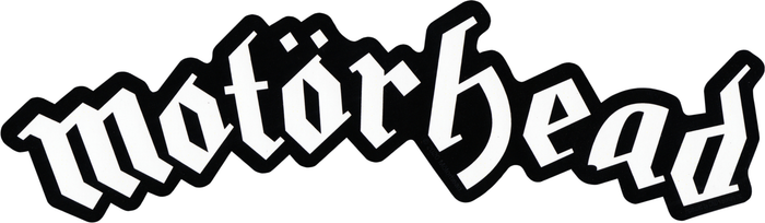 Sticker: Motorhead - Black And White Logo (2" x 7")