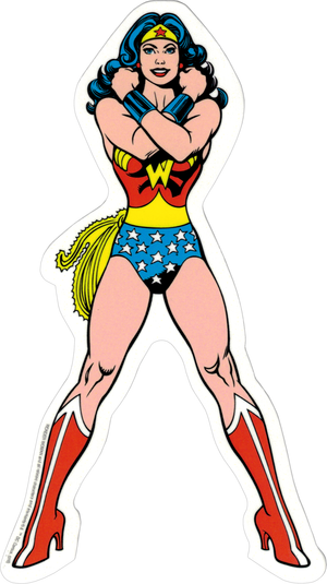 Sticker: Wonder Woman - Standing With Arms Crossed (3"x5.5")