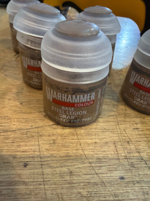 WARHAMMER : Base Steel Legion Drab (12ml) Paint