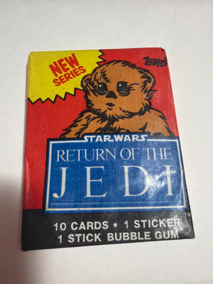 Star Wars : Return of the Jedi (Topps 1983) Series 2 Vintage Wax Pack : Baby Ewok