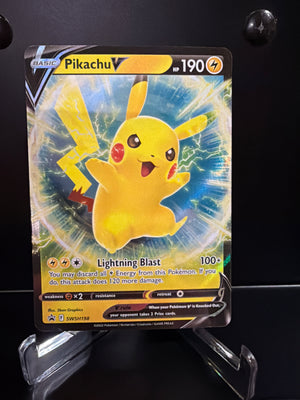 Pokemon: Sword & Shield - Pikachu V Promo Card Full Art Holofoil