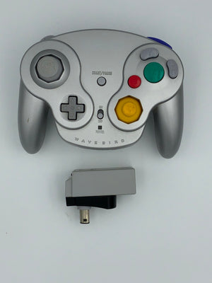Gamecube Wavebird Wireless Controller PLATINUM (Used) Cleaned / Tested w/ Receiver