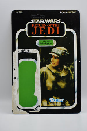 Vintage Kenner Star Wars Figure Card-Back : Jedi Princess Leia Combat Poncho